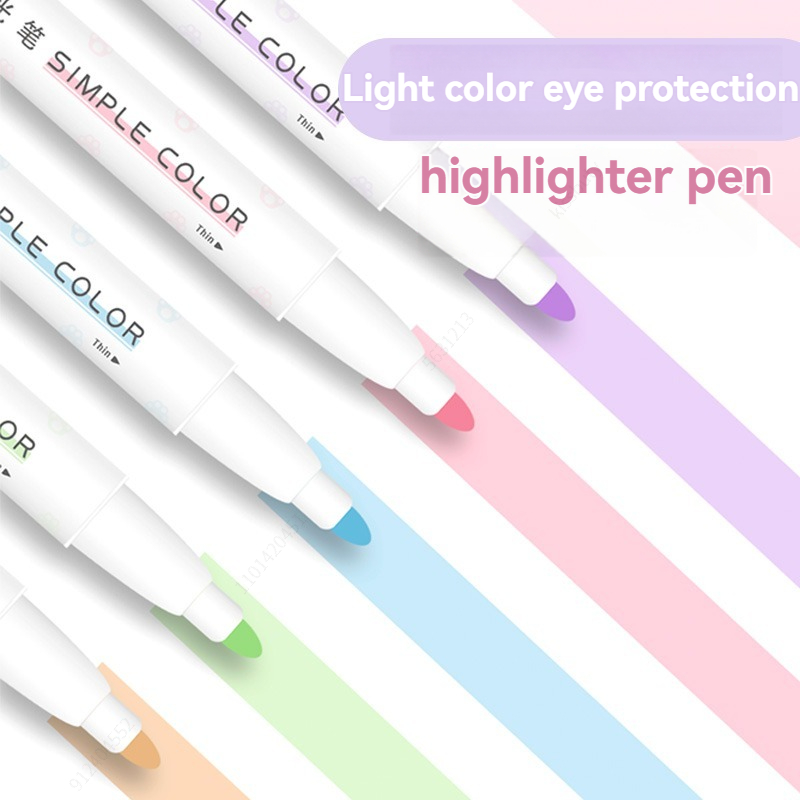5 pezzi evidenziatori pastello - Pastel Highlighter Set Double Ended recensione e prezzo
